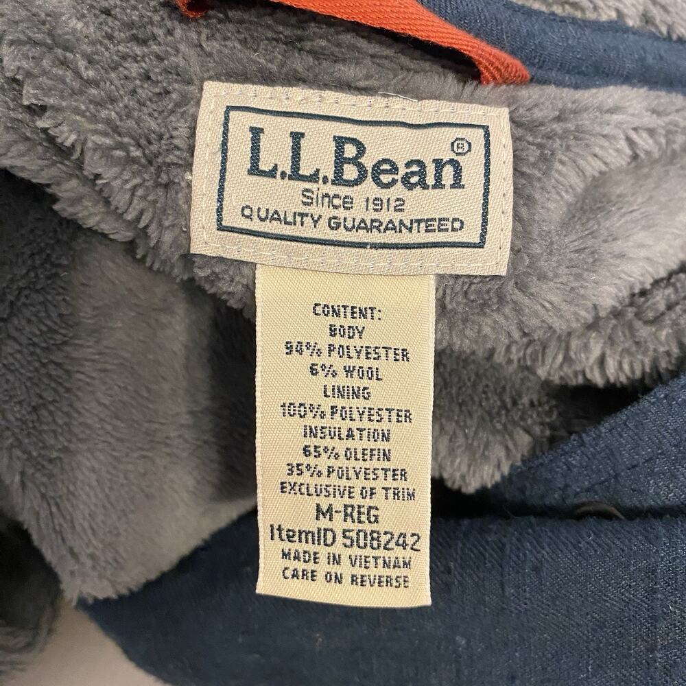 VTG LL Bean Shirt Jacket Unisex M Snap 3M Th insulated Fleece Lining Soft Hoodie - Picture 4 of 13